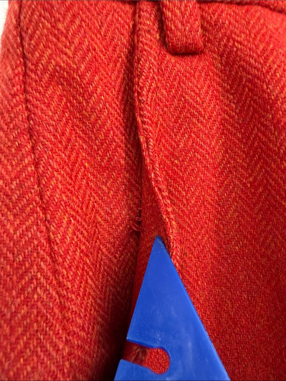 J. Crew Red Orange Herringbone A-Line Skirt size 10 Feminine - Picture 7 of 11